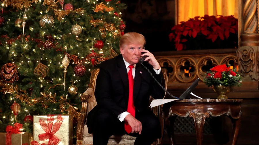 Trump Participates in Service Member Calls on Christmas Eve