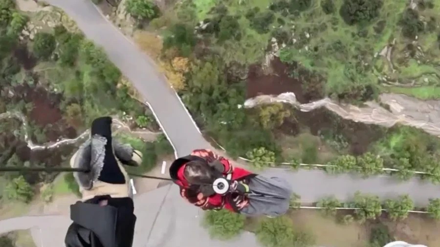 Hiker Rescued From Overflowed Creek in Southern California