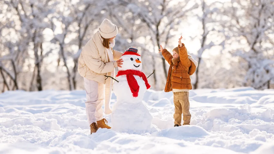 Snowy View of Worcester, Massachusetts on Dec. 27