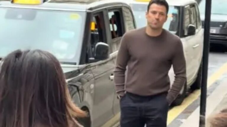 Watch moment Mark Wright looks FUMING as wife Michelle Keegan poses for selfies with fans