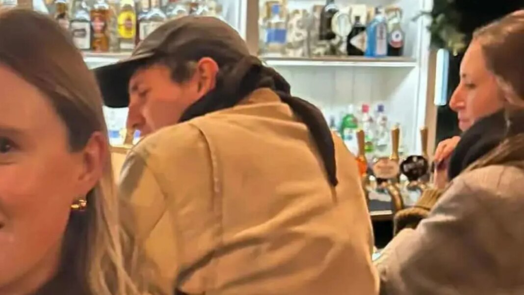 Pub punter stunned as she spots Oscar-nominated actor and his huge popstar girlfriend playing cards in busy boozer