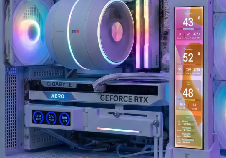 Even GPU anti-sag brackets are getting LCD screens now