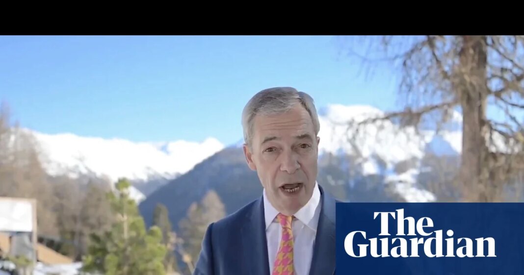 Nigel Farage’s trip to Davos hosted and paid for by family trust of billionaire | Nigel Farage