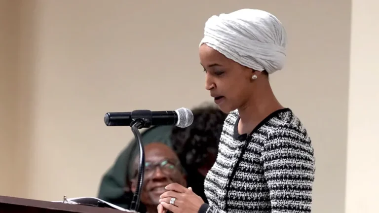 Man Sprays Unknown Substance on Rep. Omar at Minneapolis Town Hall