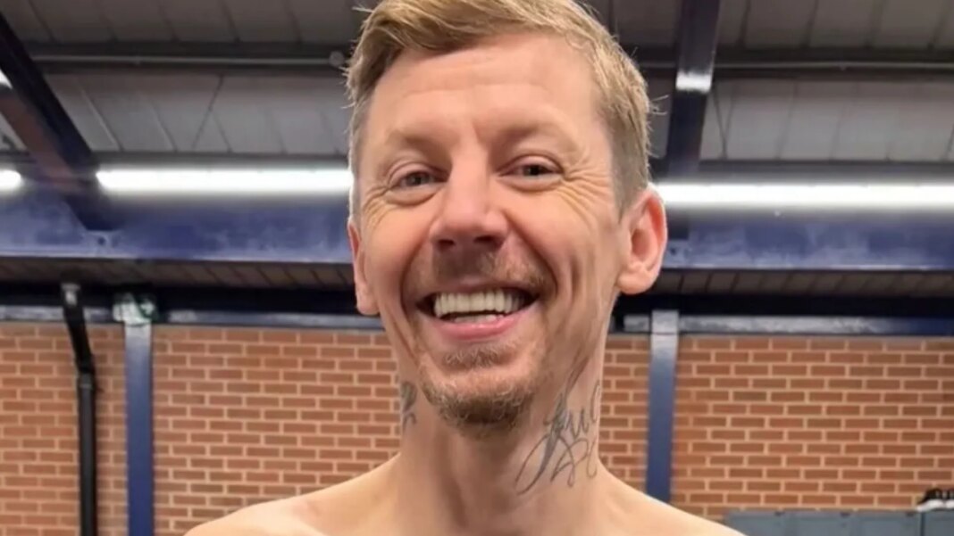 Professor Green shows off body transformation – and tattoo tribute to ex-fiancée