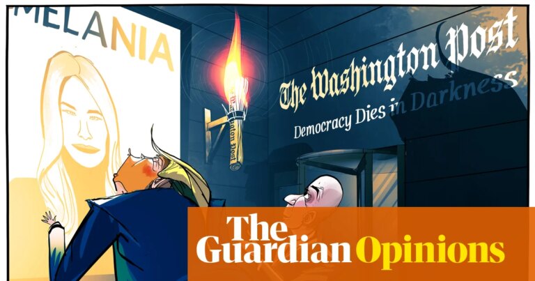 Ella Baron on Jeff Bezos’s cuts to the Washington Post – cartoon