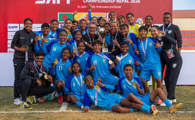 India’s U17 Team Blanks Bangladesh 4-0 To Win SAFF U19 Women’s Championship Title