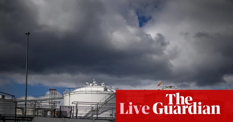Oil tumbles below $100 a barrel and stock markets soar on hopes Middle East war will end soon – business live | Business
