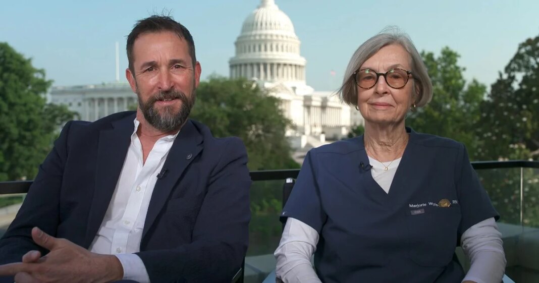 Noah Wyle, who stars in medical drama, wants more support for health care workers like his mom