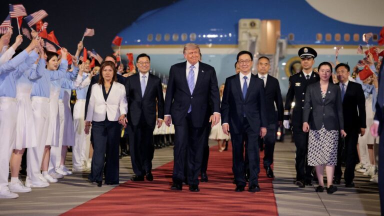 President lands in Beijing with Tesla, Nvidia CEOs