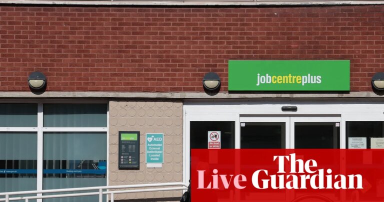 UK wage growth slows and unemployment rate rises as companies react to Iran war – business live | Business