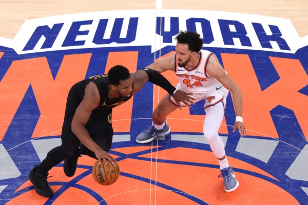 Fans Celebrate Knicks Win Against the Cavs in Game 1