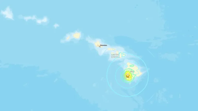Magnitude-6.0 Earthquake Rattles Hawaii’s Big Island, Shaking Felt Across Island Chain