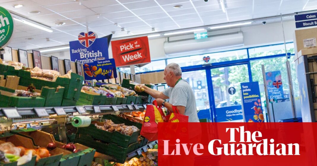 UK inflation unexpectedly stays at 2.8% with higher transport costs offset by slower food price rises – business live | Business