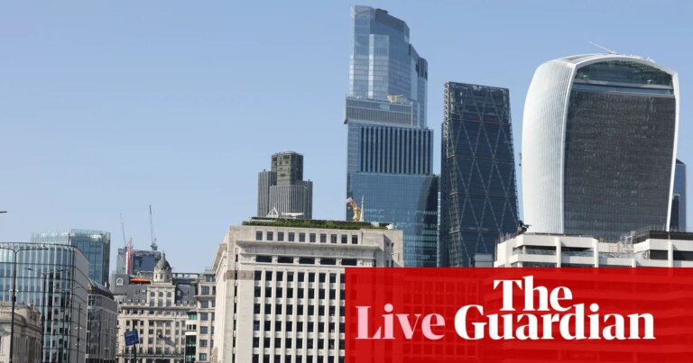 UK service sector shrinks amid Iran war disruption and heatwave – business live | Business