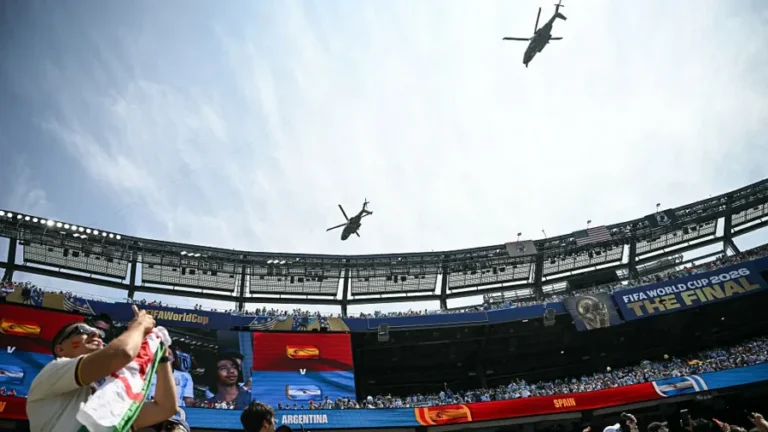 Trump Arrives for Soccer World Cup Final Between Spain and Argentina