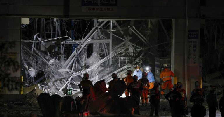Japan earthquake kills at least 13 as rescuers search for people trapped in damaged mall and factory