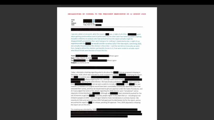 NSA Blocked Reports of CCP Interference in US Elections From Reaching Trump: Declassified Docs