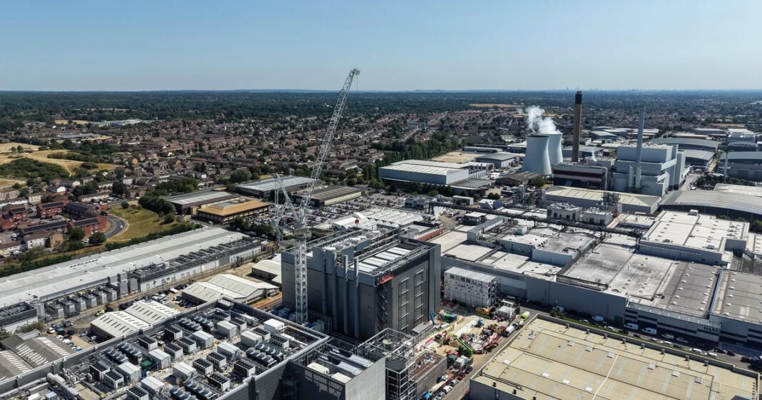 Is a massive data center hub heating up a town outside London?
