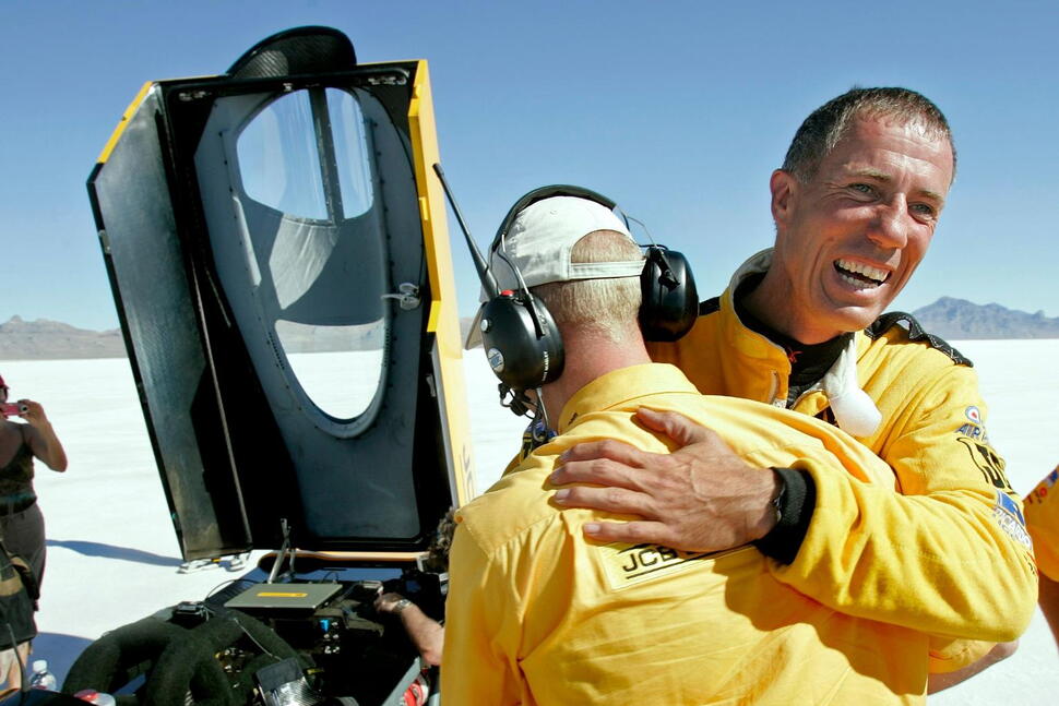 Driver Who Broke the Sound Barrier Attempts Another Land Speed Record in Utah