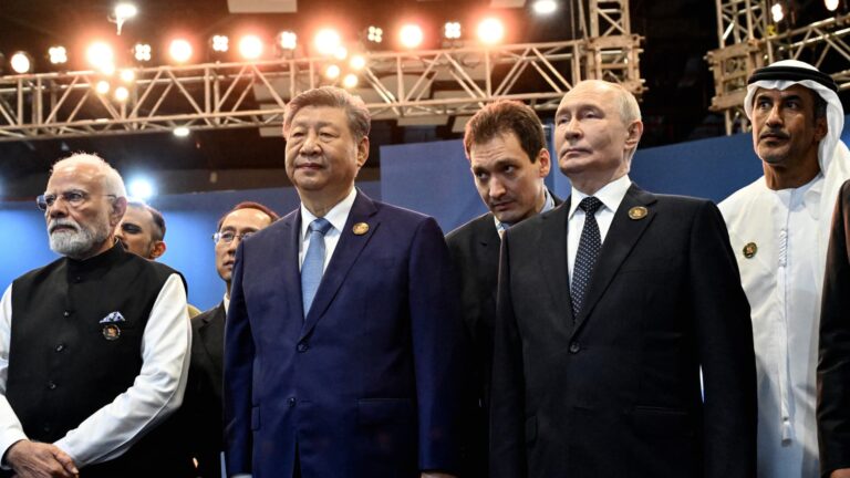Xi, Putin and Modi meet at BRICS summit amid Trump pressure