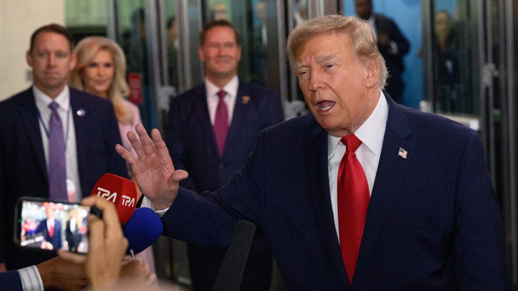 Trump snaps at CNN at UN as White House media ban continues