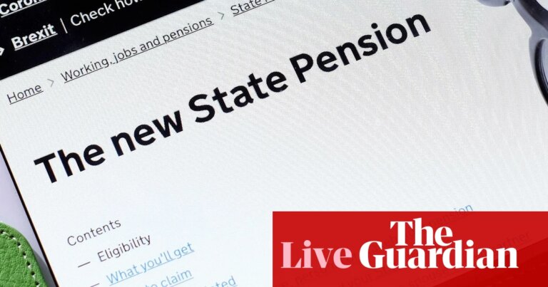 Pensioners are ‘big winners’ with triple-lock set to rise by 3.9%, lifting state pension to £13,000 – business live | Business