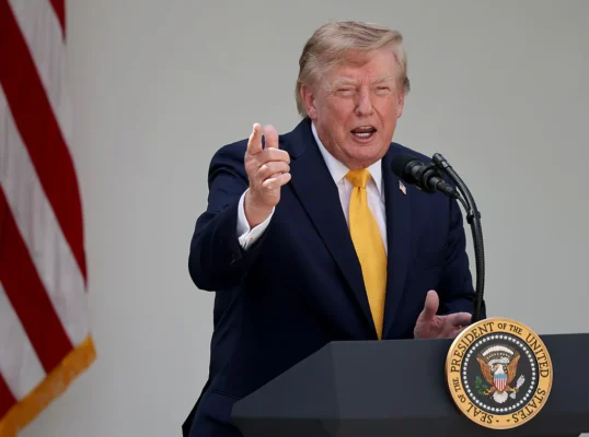 Trump Participates in Rose Garden Lunch at White House